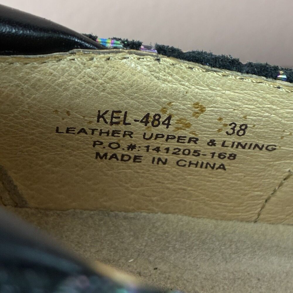 Alegria Womens Comfort Shoes Size 38 US 8.5 Kel Black Purple Blue Shimmery - Picture 6 of 8